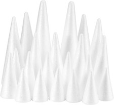 26 Pack Foam Cones for Crafts, Foam Trees Cones, 5 Assorted Sizes Cones Shaped F