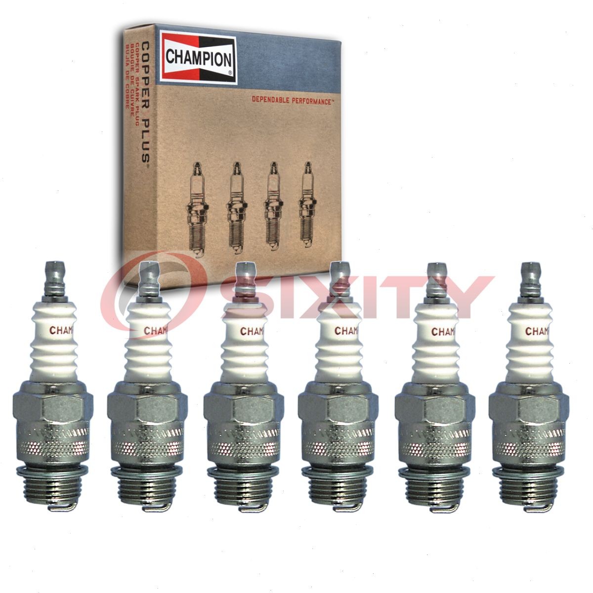 6 pc Champion Industrial Spark Plugs for 1936 Hupmobile Series 618-G rw