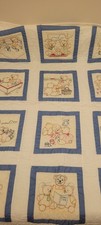 Homemade Quilted Baby Quilt with Teddy Bears VINTAGE 52 41