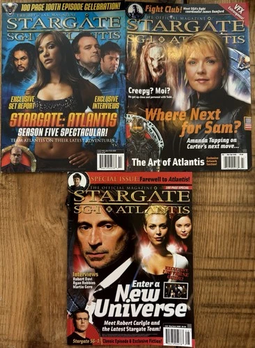 The Official Magazine Lot/3 Stargate SG-1*Atlantis 2009 Issues #26, 27 And 28