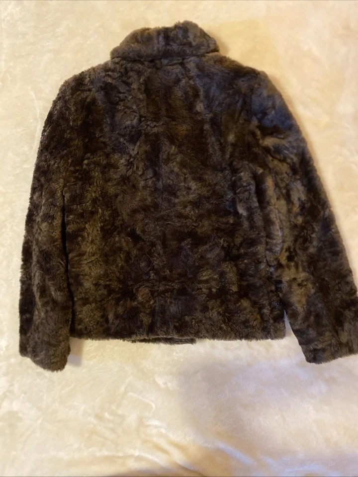 Style & Company Chocolate Brown Faux Fur Jacket Warm Cozy Women’s Size M EUC - Image 3 of 4