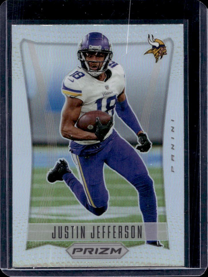 2022 Panini Prizm Justin Jefferson Flashback Prizms Silver #PF-10