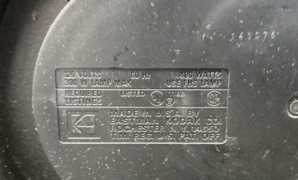Карусельный слайд-проектор KODAK 4600 с пультом дистанционного управления, объективом, отличное рабочее состояние $99,99 - Изображение 4 из 4