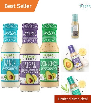 Creamy Salad Dressing Variety Pack Avocado Oil No Dairy Gluten-Free Paleo 3-Pack