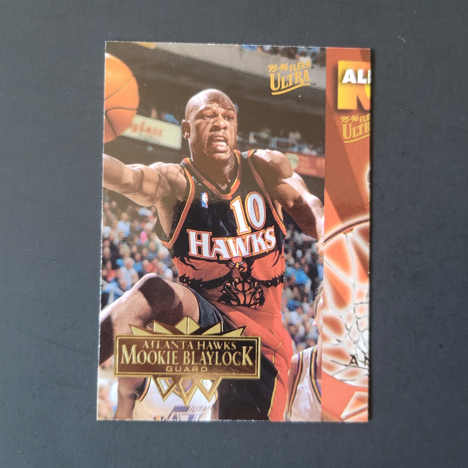 MOOKIE BLAYLOCK ERROR Card #202 Miscut Fleer Ultra 1995-96 Atlanta Hawks #C