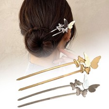 Hair Pins for Women, U Shaped Hair Pins, Metal French Hair Fork for Women OY
