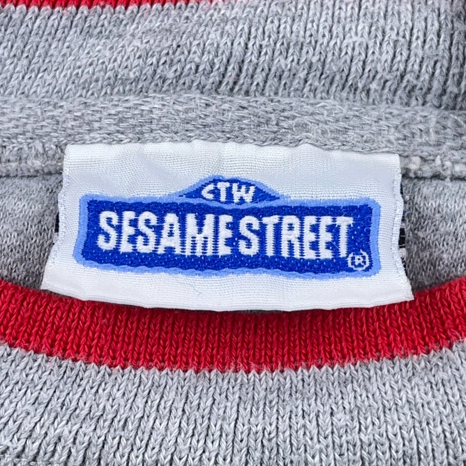 Sudadera De Colección Sesame Street Elmo Adulto Grande Cuello Redondo Suéter Años 90 Y2K Foto 3 de 4