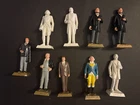 Lot of 9 Vintage 1960's MARX US Presidents Figures   2 3/4"