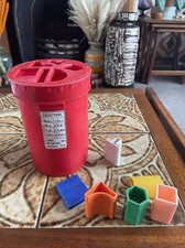 Kiddicraft Posting Box. Vintage Shape Sorter. 1960s. Hilary Page" Sensible" Toy.
