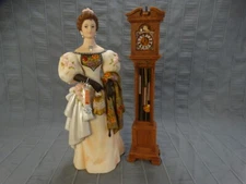 Avon President's Award Mrs. Albee Figurine 2000 With Grandfather Clock