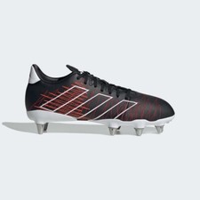 Adidas Rugby Boots Uomo Kakari Elite Scarpe da Terra Morbide Nero Rosso