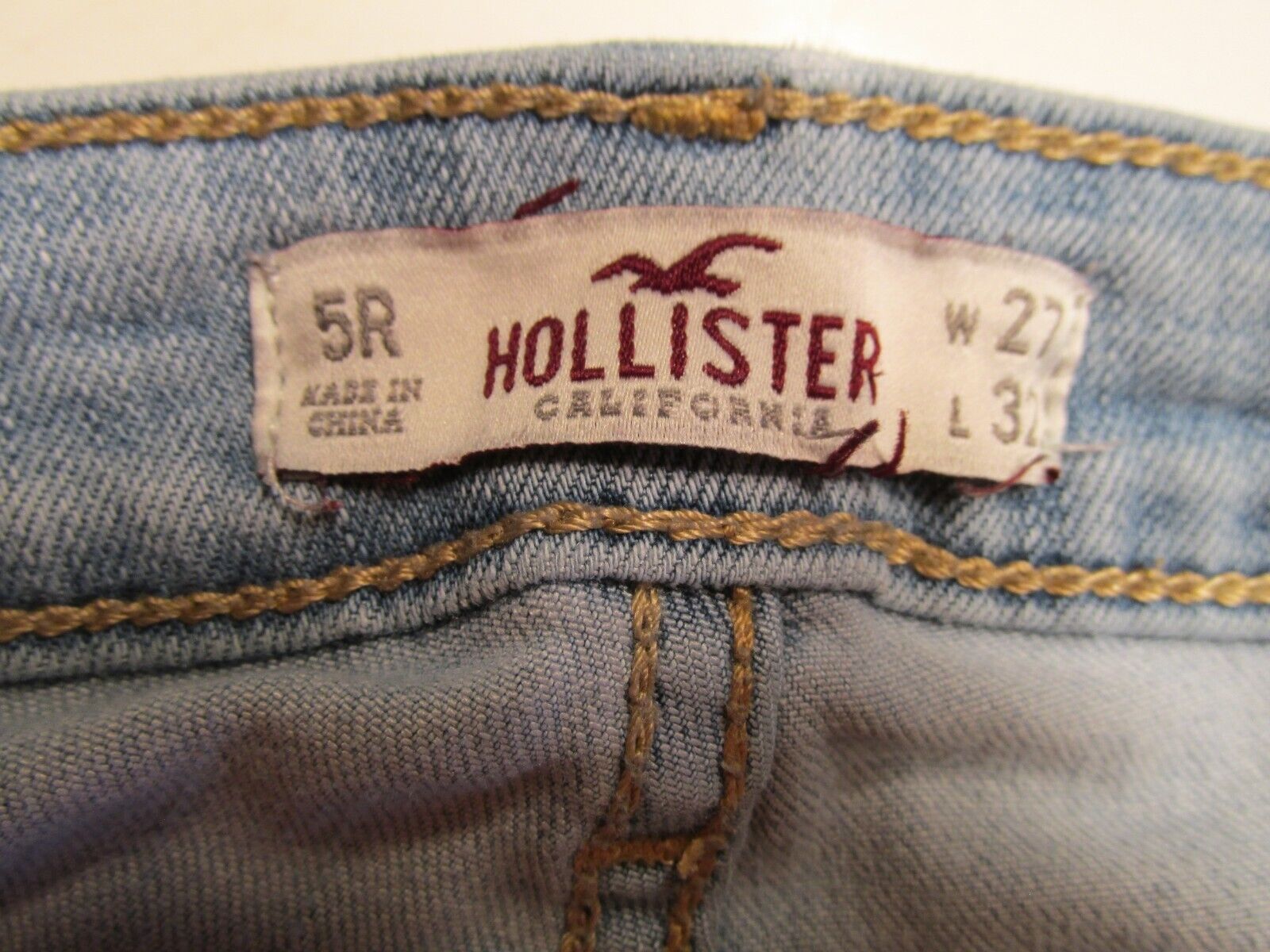 HOLLISTER Skinny Jeans Women SZ 5R 27x32 Low Rise… - image 5