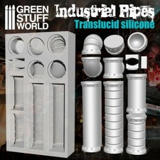 Silicone Molds - Industrial Pipes - for resins - Impression walls wargames