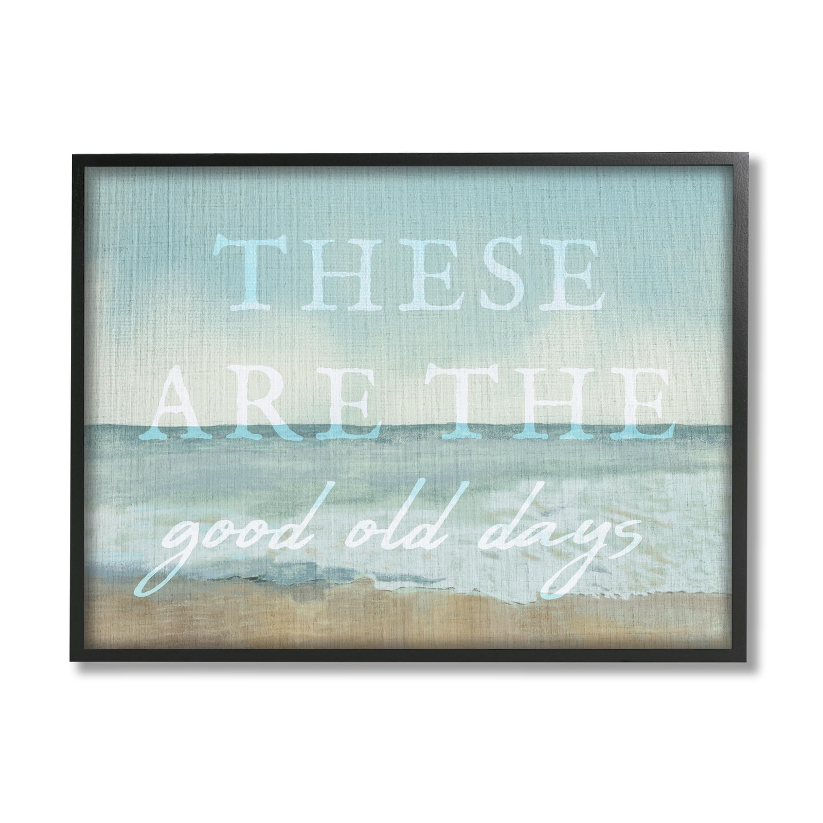 Good Days Coastal Phrase Framed Giclee Art by Lil' Rue