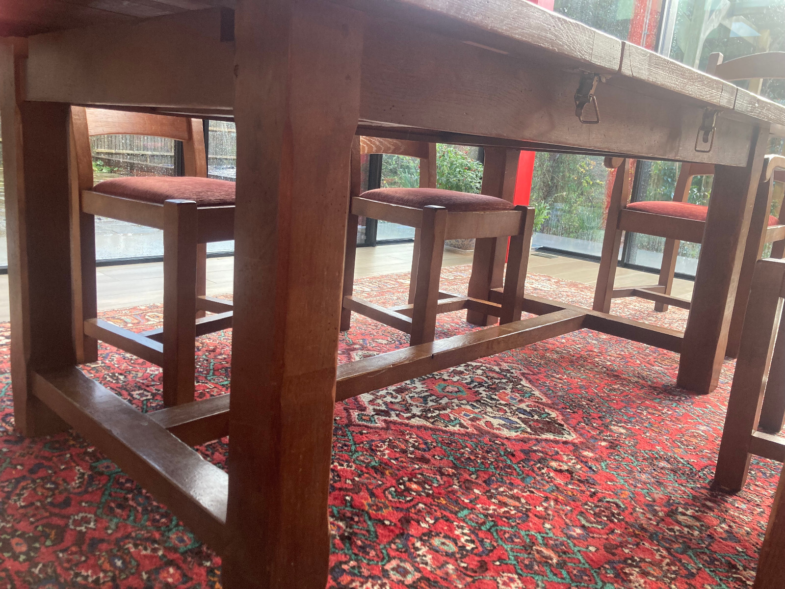 French Oak dining table and 6 chairs eBay