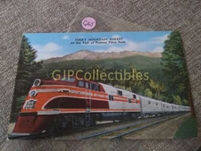 P3CAJ Train or Station Postcard Railroad RR ROCKY MOUNTAIN ROCKET PIKES PEAK