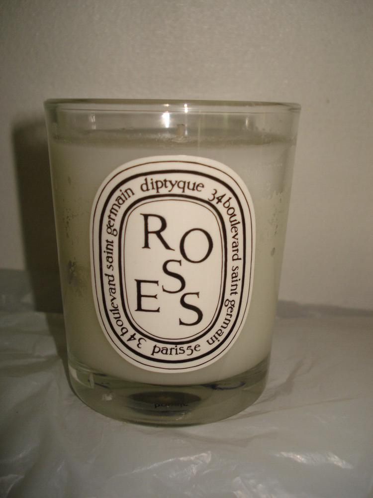 Diptyque Roses Scented Candle 2.4oz NEVER USED, NO BOX
