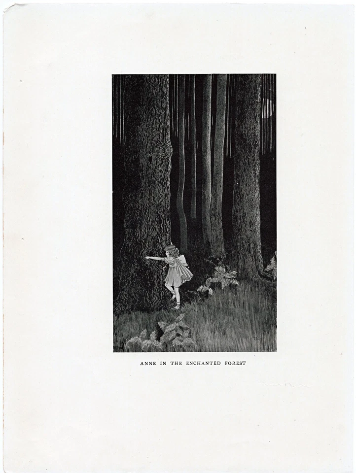 1925 Ida Rentoul Outhwaite Fairy Print "Anne in The Enchanted Forest" Book Plate - image 2 of 3