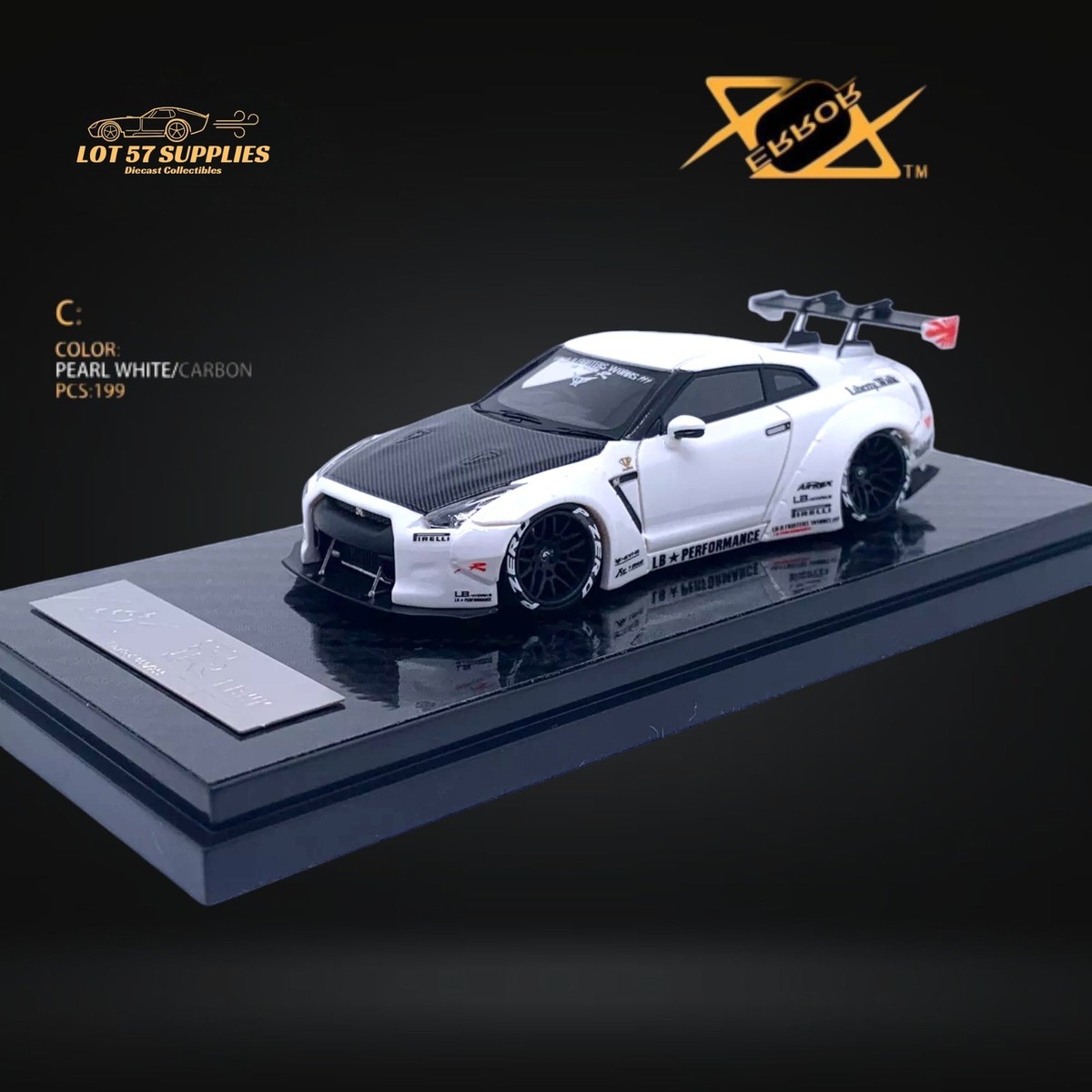 YM ERROR 404 1/64 日産 GT-R R35 LBWK ホワイト Amazon.co.jp: YM ERROR 404 1/64 GT-R R35 LBWK White : Toys