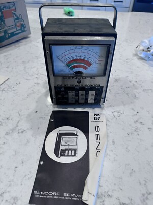 Vintage Sencore PM157 Power Monitor With Users Manual Powers On
