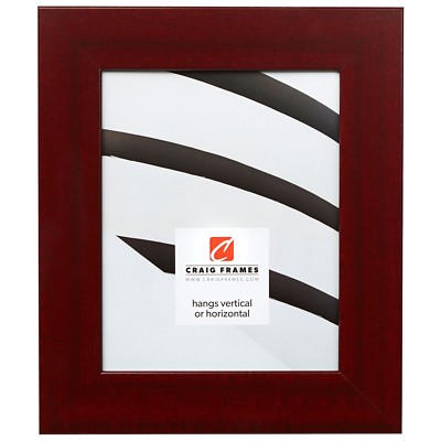 Craig Frames Bauhaus 200, 2 Inch Wide Modern Red Mahogany Picture Frame