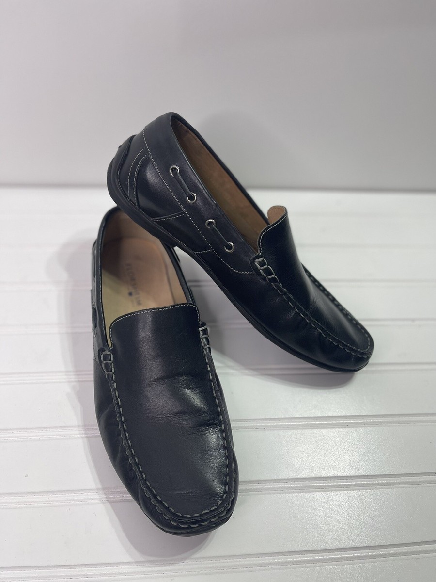 Florsheim Black Leather Berkley Slip On Moc Toe Penny Loafer  display picture 3