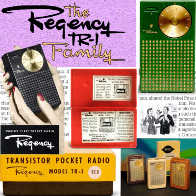 Regency TR-1 world's first transistor radio color book with history, facts & pix