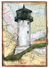 Kunstdruck - Leuchtturm "Dicke