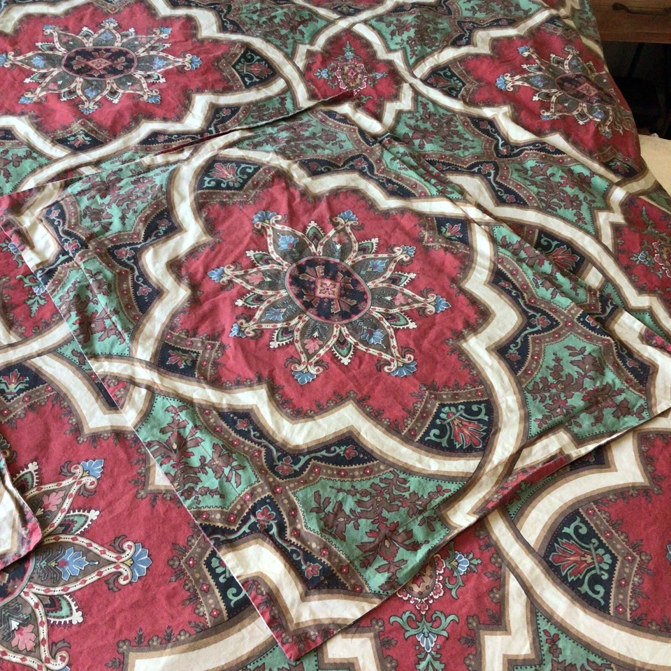 Pottery Barn Caesarea Israel Full/Queen Duvet Cover and 2 Shams Organic Cotton - Image 3 of 4