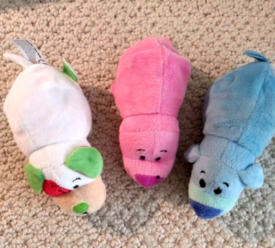 FlipZee 3 Little Pocket Plush 2 In 1 Stuffed Animals Flip A Zoo Vintage EUC