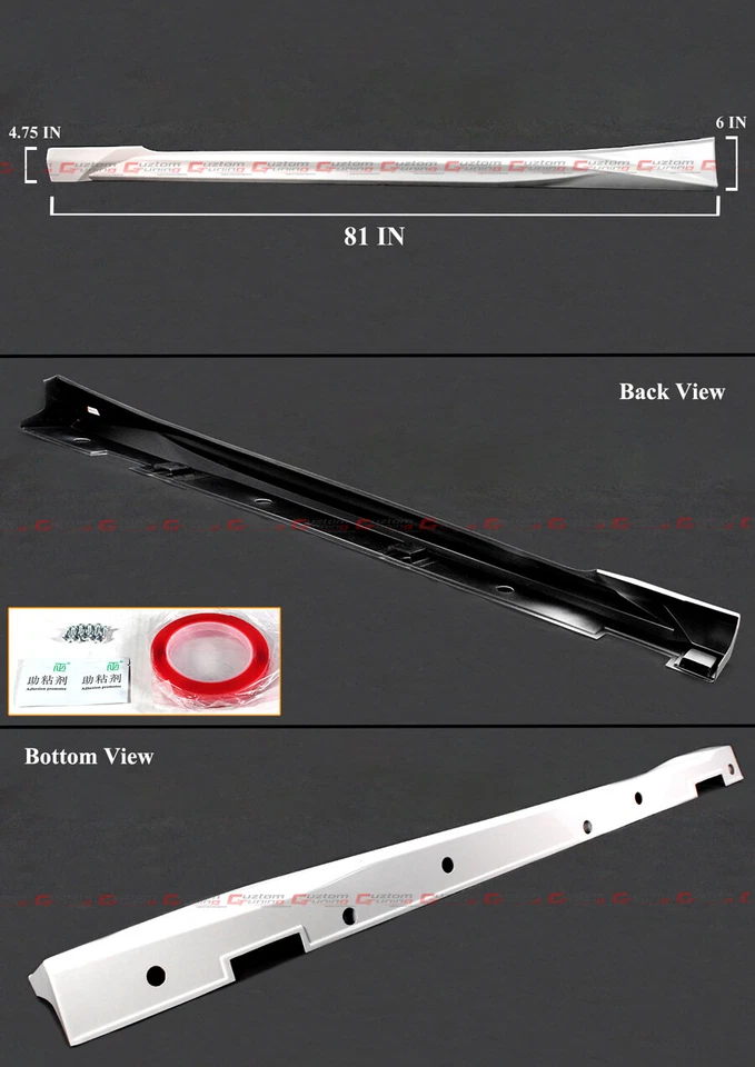 Extensiones de faldón lateral adicionales para Honda Accord ACR 2018-2022 platino blanco perla Foto 3 de 4
