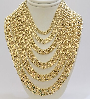 Real Chino Chain Necklace 10k Yellow Gold Solid Link 5mm-11mm 22''-26'' Mens, Sale