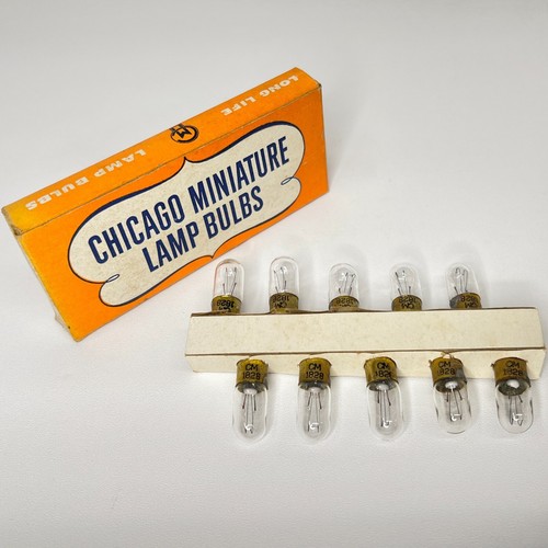 Lot of (10) Tested Vintage No. 1828 Clear Bayonet Chicago Miniature Lamps Bulbs