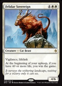 Felidar Sovereign x4 - Battle for Zendikar - NM-Mint, English - Battle for Zendi