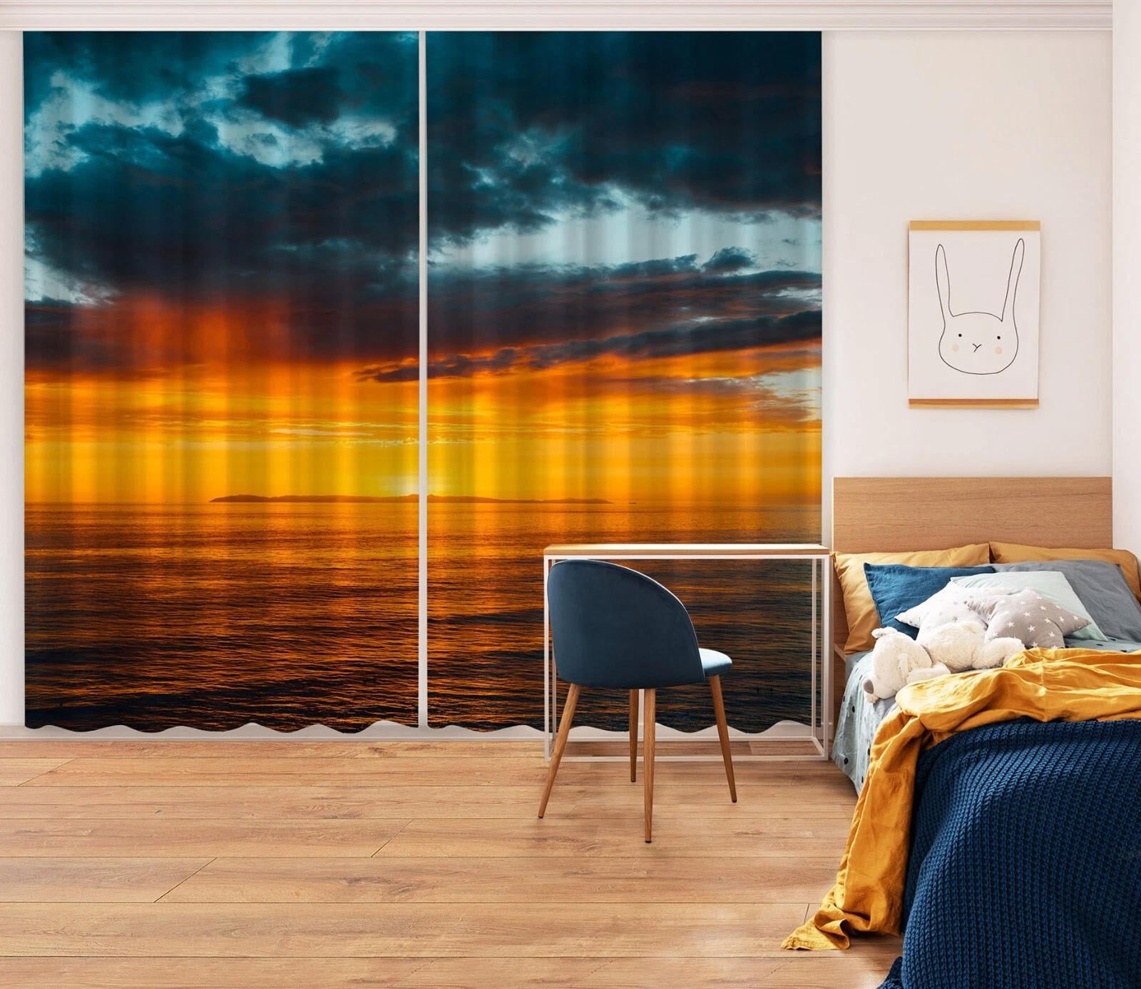 3D Romantic Sea ZHUB259 Photo Curtain Window Blockout Fabric Vera 2023