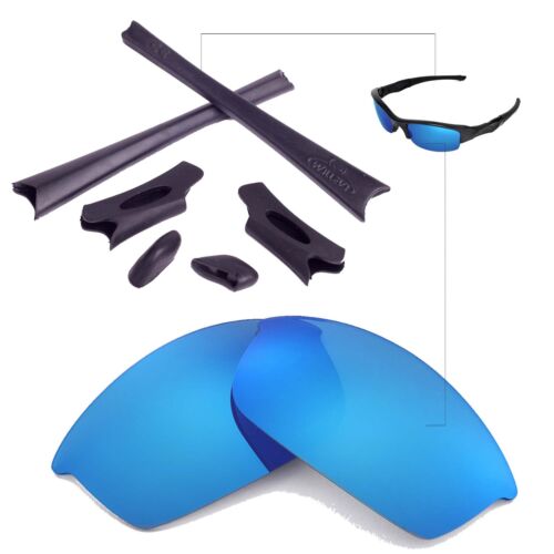 WL Ice Blue Replacement Lenses And Black Rubber Kit For Oakley Flak Jacket - 第 1/4 張圖片
