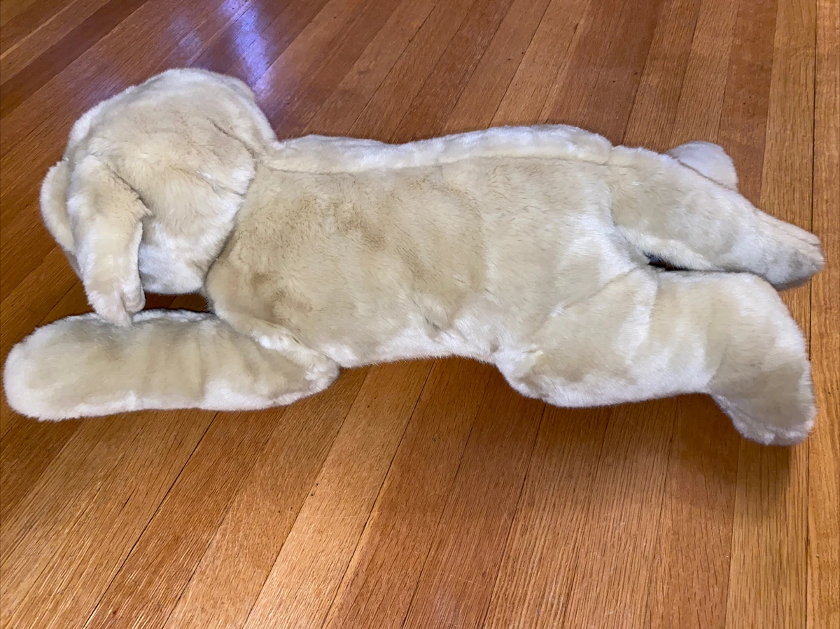 Large stuffed yellow lab top