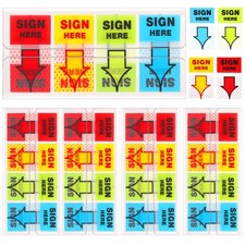 500PCS Sign Here Arrow Stickers Adhesive Tabs For Documents Office School