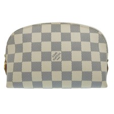 Louis Vuitton Bolsa de Cosméticos N60024 Mini Bolso Damier Damier Azul Unisex #TYB757