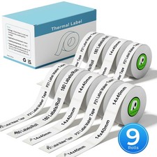9 Rolls Compatible with Nelko P21 Label Maker Tape, 14X40Mm 0.55"X1.57" Self-A