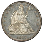 1860 50C Liberty Seated Half Dollar PCGS AU55