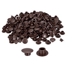500Pcs Screw Hole Plugs, 6mm 1/4" Dia Plastic Button Plugs, Dark Brown