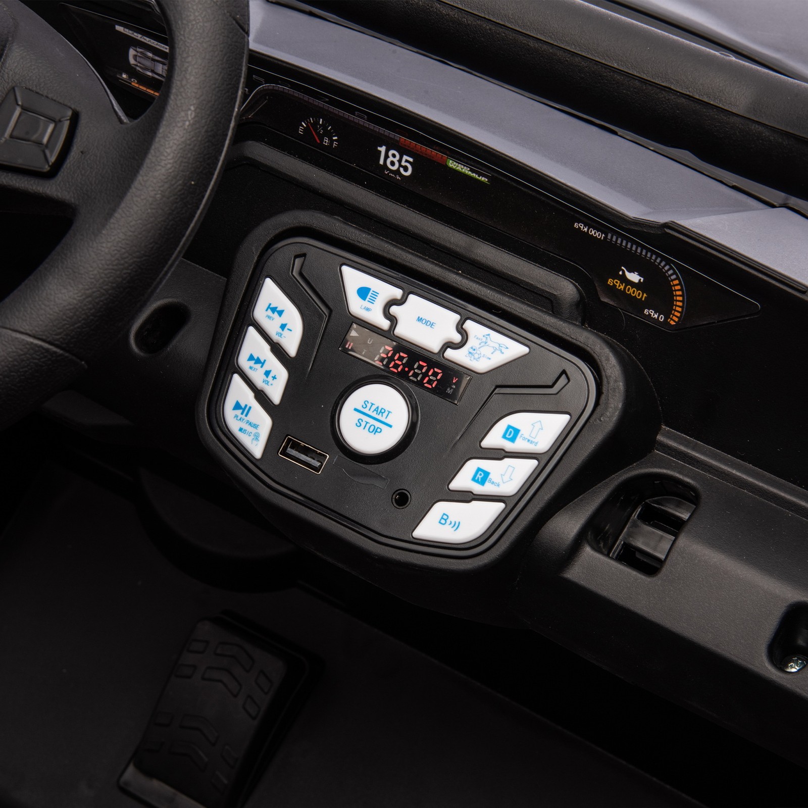 24V 400W Kids Ride On UTV Car 20" Seat 2-Seater Parents Control LED Lights Music