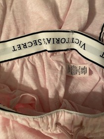 Victoria's Secret Women'sPajamas S Pink Cotton Logo Long Pants Pajama Set EUC!