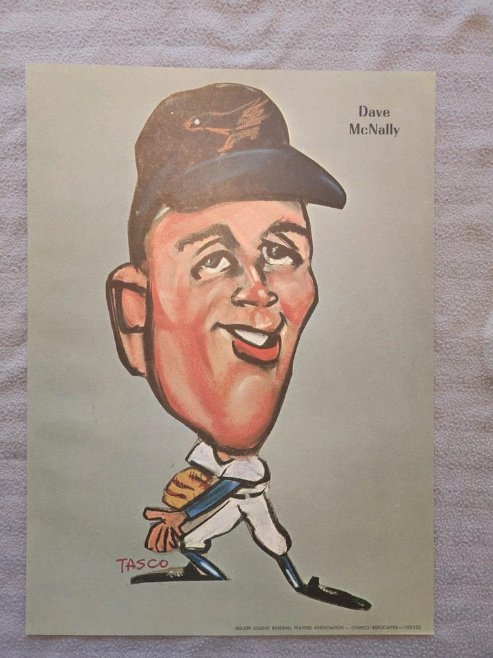 3-VINTAGE 1969 MLB BASEBALL Baltimore Orioles TASCO POSTERS-VERY GOOD CONDITION  - Image 3 of 4