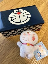 Doraemon Can White Mascot Keychain Plush Toy Set
