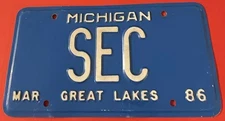 SEC Vanity License Plate Michigan Southeastern Conference Football