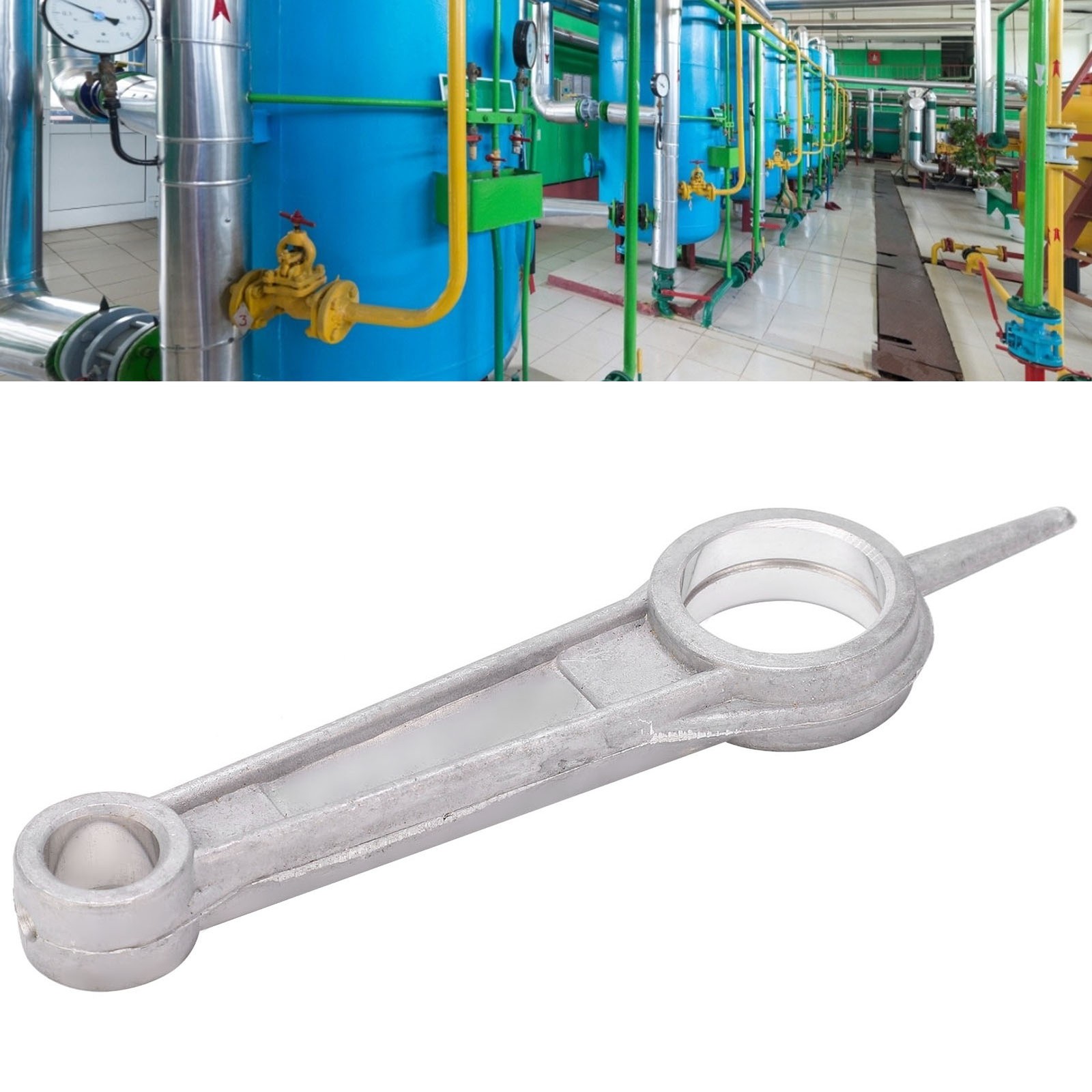 Connecting Rod Crankshaft Cast Aluminum Double Hole Air Compressor Piston