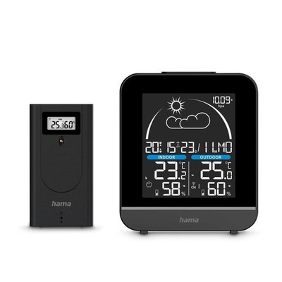 Wetterstation Luftfeuchtigkeit Luftdruck Zeitzonen Dimmbar Hama La Gomera 222218