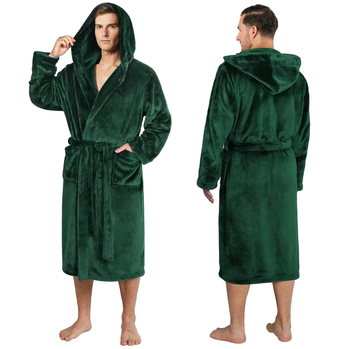 Green Bathrobe In Men's Sleepwear & Robes for sale | eBay